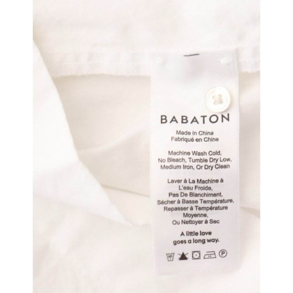 Aritzia Babaton Women's Size Small Espace White Niki Blouse Cotton Poplin Top - Picture 5 of 9